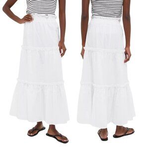 Tuckernuck White Tiered Maxi Skirt